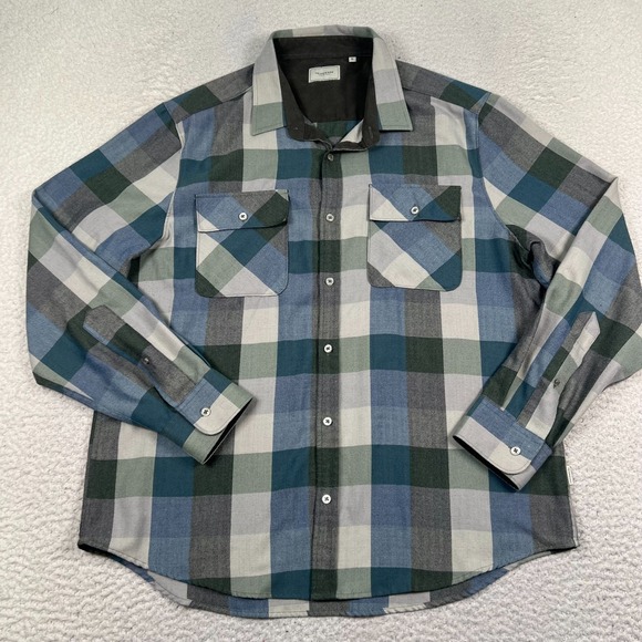 7 Diamonds‎ Shirt Mens XL Western Button Front Long Sleeve Plaid Casual Colt - Picture 1 of 8